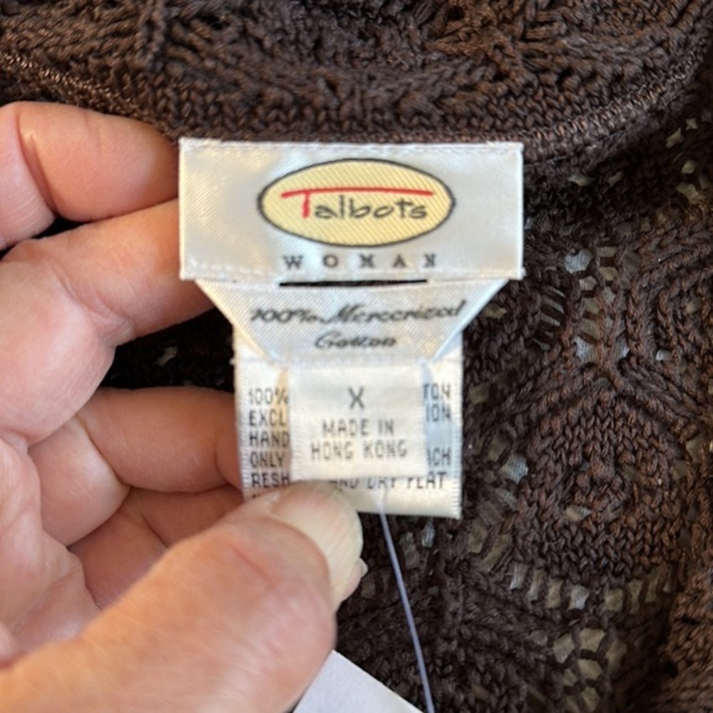 Talbots elegant crocheted sweater. NWT - Picture 7 of 8